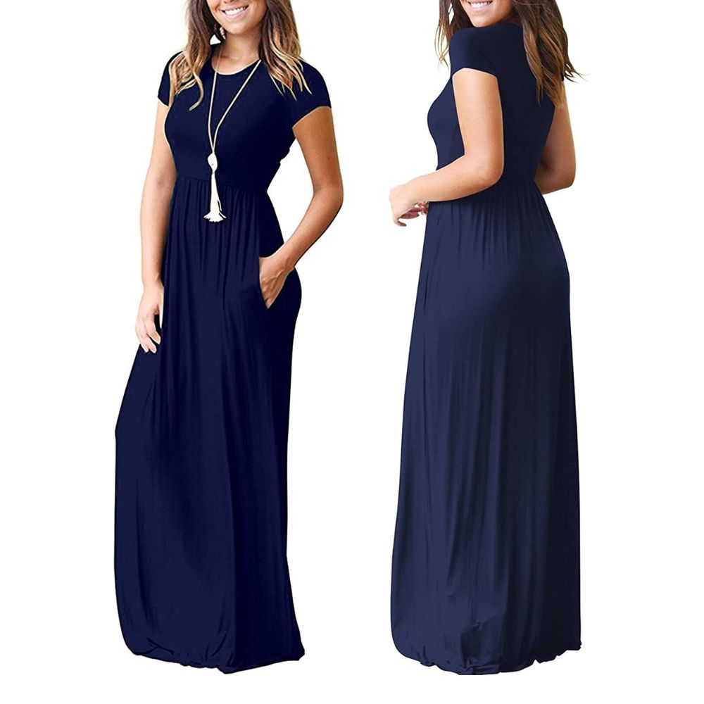 Acheter Robe longue bleue bohème femme