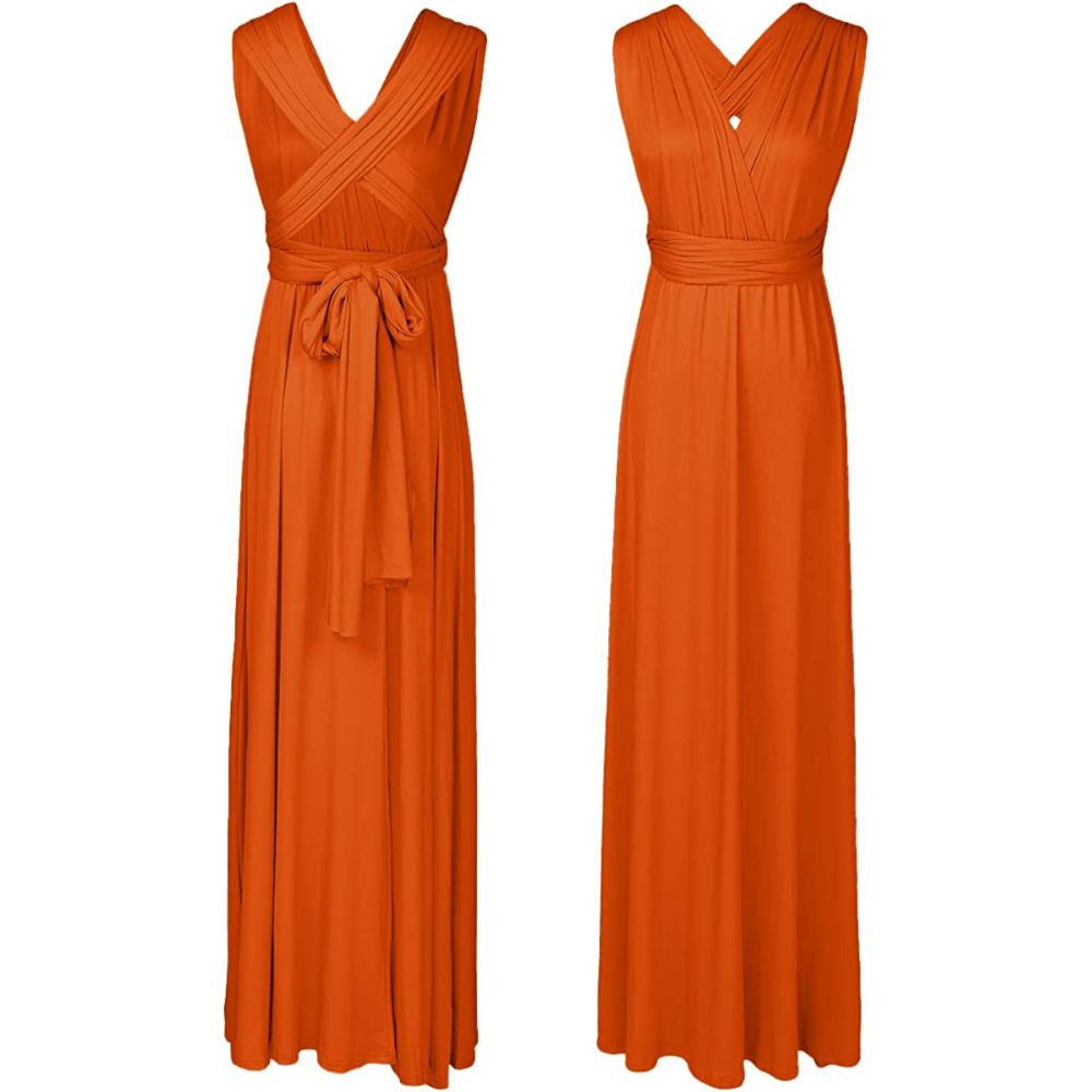 Acheter Robe longue orange femme