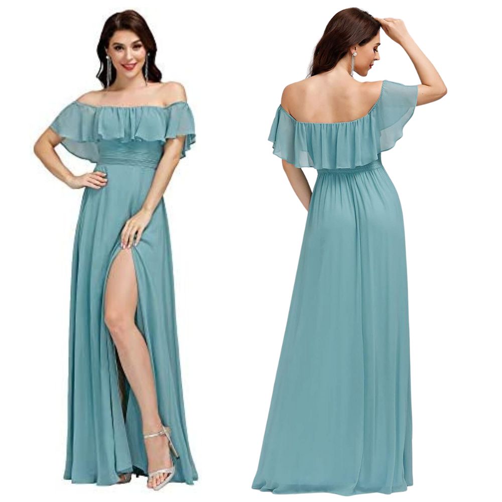 Acheter Robe longue vert d'eau femme