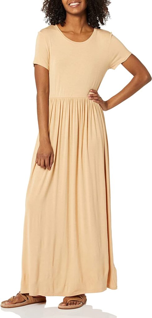 robe longue camel femme