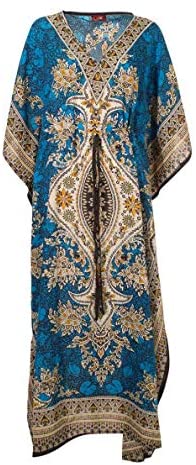 robe longue indienne soie style indien bleu femme